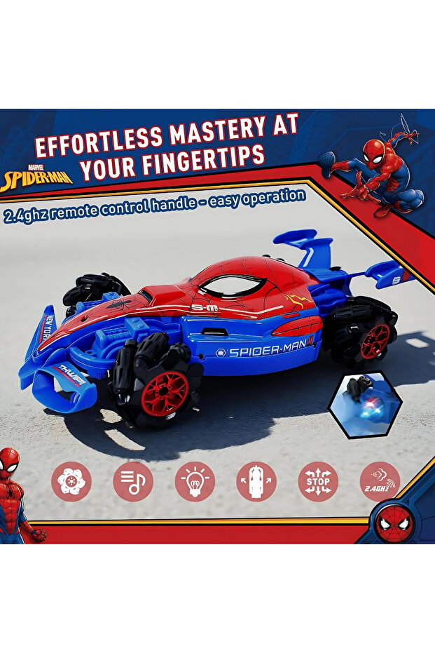سيارة سبايدرمان للتحكم عن بعد - متعددة الألوان - 2