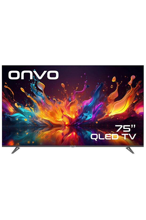 ONVO 75VQ90F3UA 75'' 190 Ekran Uydu Alıcılı 4K Ultra HD Google Smart QLED TV