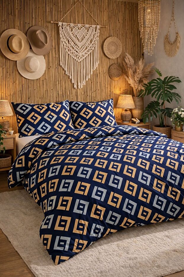 Essea | Double Duvet Cover Set with Elastic Sheets | Pillow | Dowry | Duvet Cover | Sleeping Set