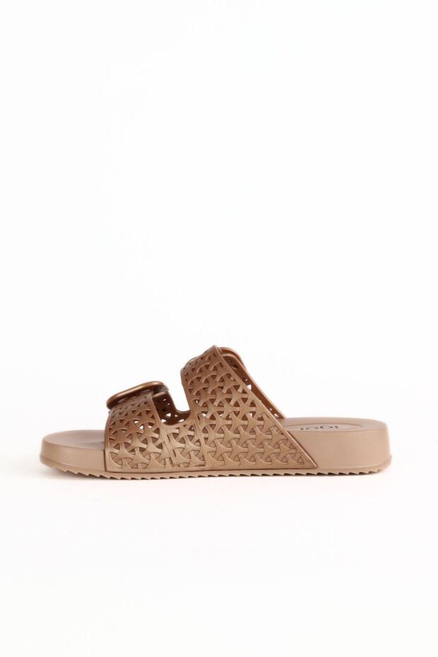 Bronz Kadın Düz Terlik S10344 - 3