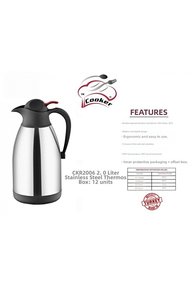 Double-deck Steel Thermos 2 Lt - 5