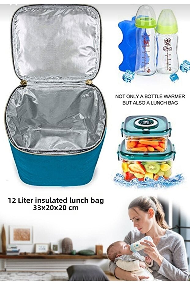 Thermal Insulated Thermos Bag Camping Picnic Ice Cooler Food Mini Carrying Bag 20X20X20 10 Liters