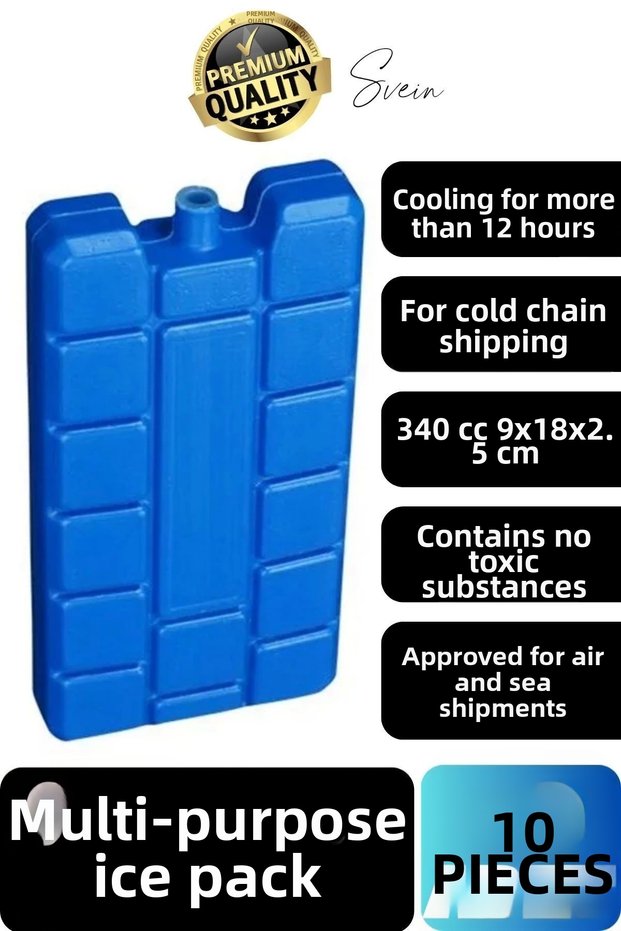 10Pcs Ice Battery 12 Hours Thermal Cooling Camping Picnic Travel Food Drink Bag Cold Box