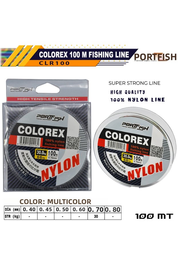 Portfish colorex fishing line 100 mt ebruli