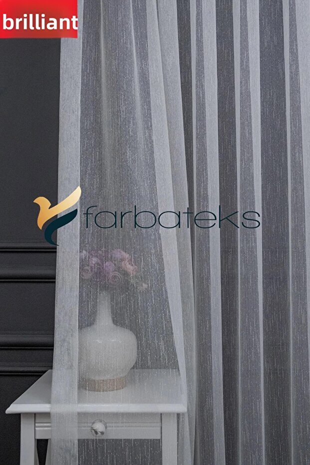 Snowy Linen Donati Style Design Tulle 2 Layers Pleated Tulle Curtain