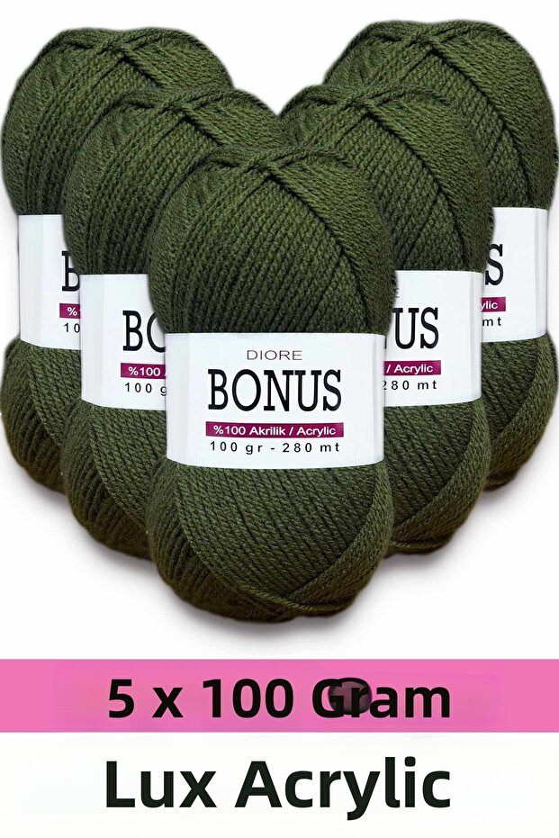 5 x 100 g Classic Lux Acrylic Yarn 807
