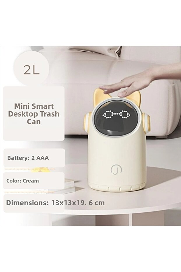 Mini Smart Trash Can (Kitty) 2L - 1