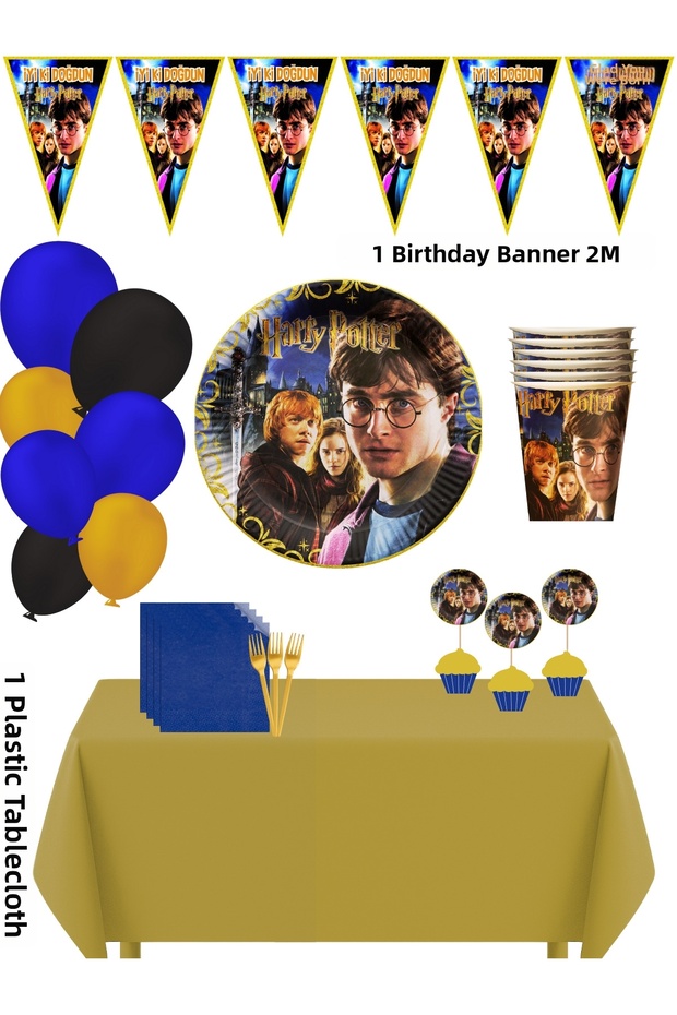 Harry Potter Hogwarts 16-Person Birthday Party Decorations Set