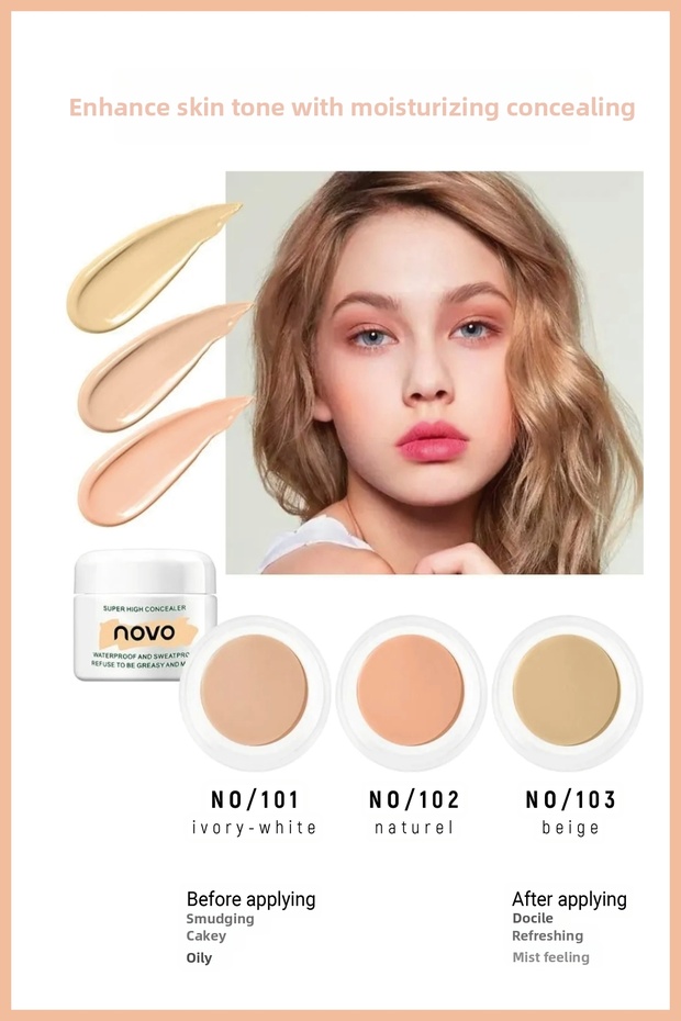 كونسيلر فائق التغطية - كريم أساس للمكياج - 3