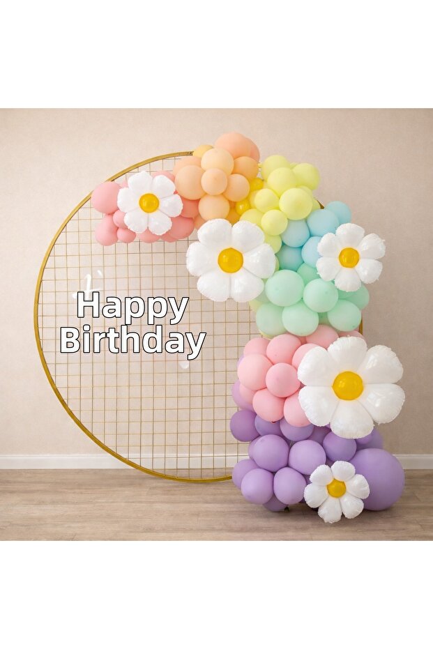 Balloon Set 60 Pieces (Macaron Pink-Yellow-Green-Lilac-Blue-Salmon)