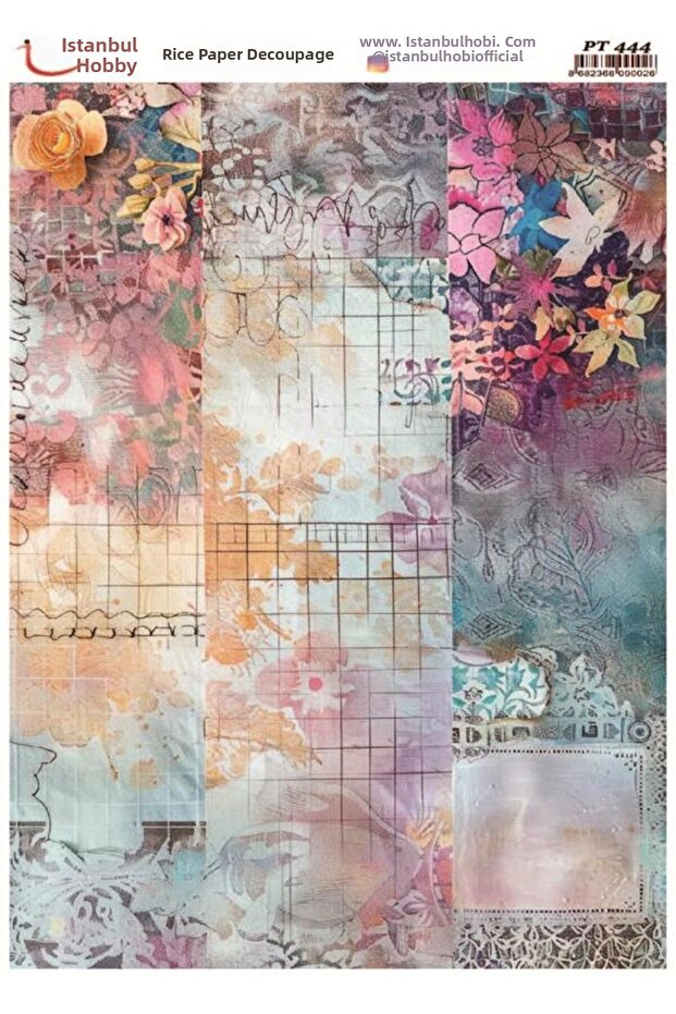 Brass Decoupage Paper 30X42Cm Pt-444 Mix Retro