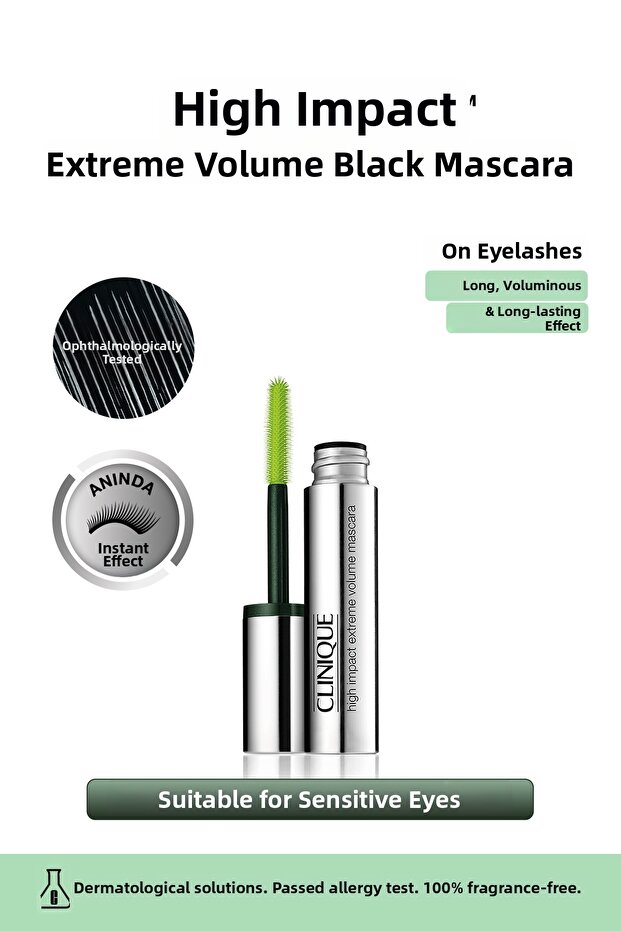 High Impact Extreme Volume Mascara Color: Extreme Black / Black 10ml