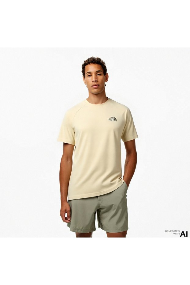 Gravel Men's Cream Casual T-Shirt