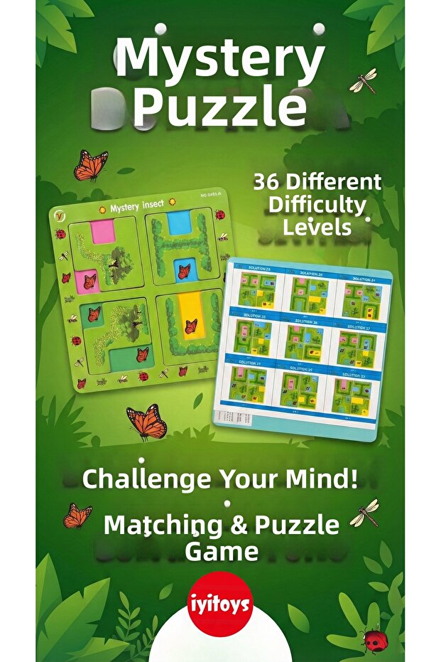 Mysterious Puzzle Educational Wooden Puzzle - 36 Difficulty Levels - Quality Wood Material