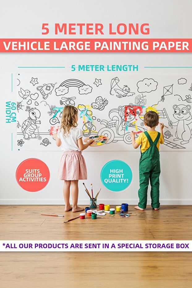 Vehicles Giant Coloring Paper - 1