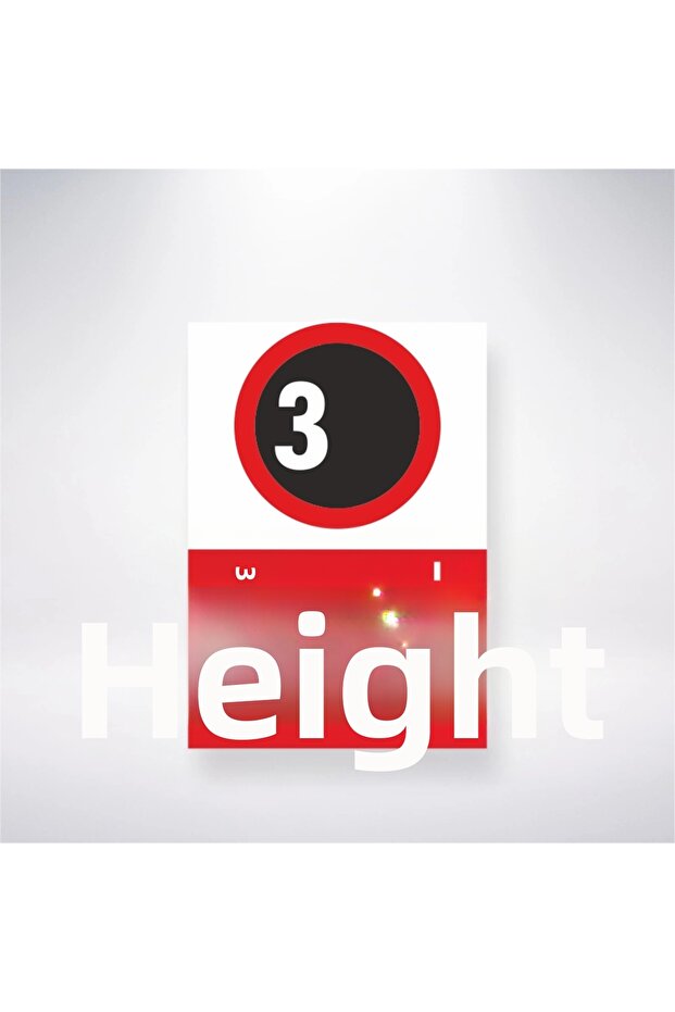 3 Height 21X35 Back Adhesive Sticker