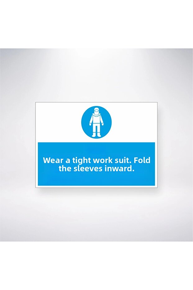 Wear Narrow Work Clothes Arms Must Curl Inward 21X35 Back Adhesive Sticker