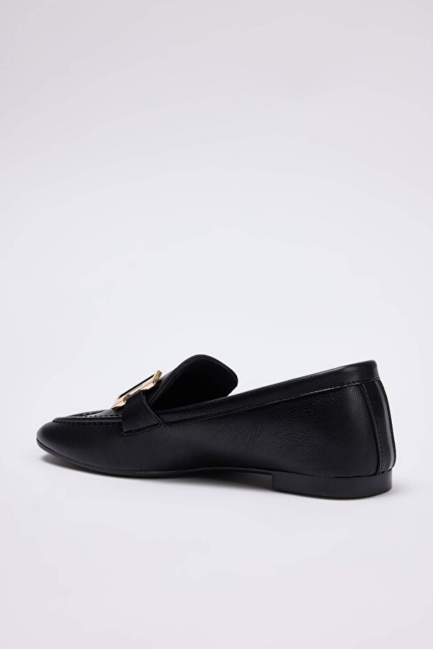 Siyah Toka Detaylı Kadın Loafer TAKSS26LA00009 - 7