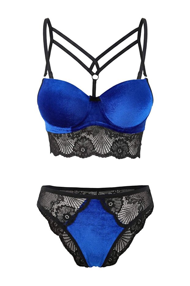 Saks Kadife/Dantel Push Up İç Çamaşırı Takımı THMSS26CC00024 - 3