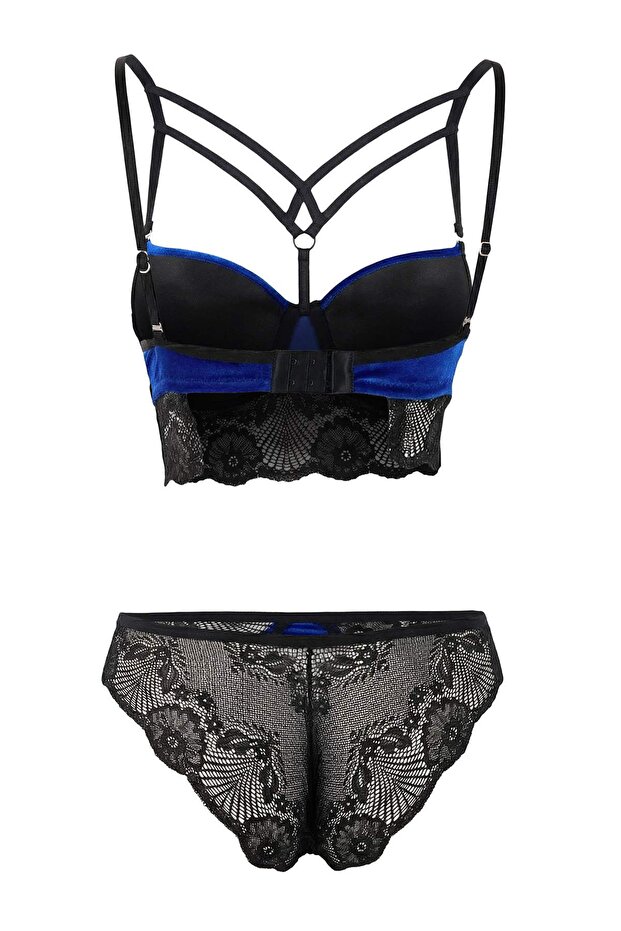 Saks Kadife/Dantel Push Up İç Çamaşırı Takımı THMSS26CC00024 - 6