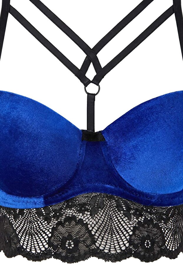 Saks Kadife/Dantel Push Up İç Çamaşırı Takımı THMSS26CC00024 - 5