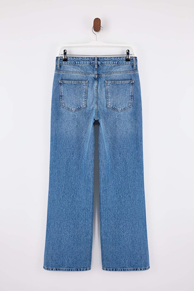 Mavi More Sustainable Normal Bel 100% Pamuk Wide Leg Geniş Paça Jeans TWOSS26JE00125 - 6