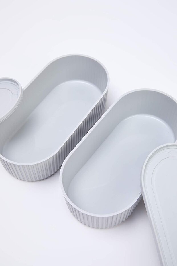 2'li Elastik Bantlı İstiflenebilir Pratik Saklama Kabı Seti 2x(1100 ml) TPHSS25SKB00005 - 3