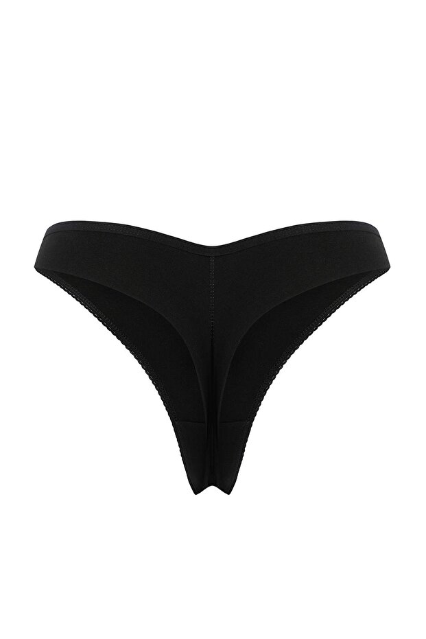Siyah 5'li Paket Tanga Örme Külot THMSS25KU00048 - 6
