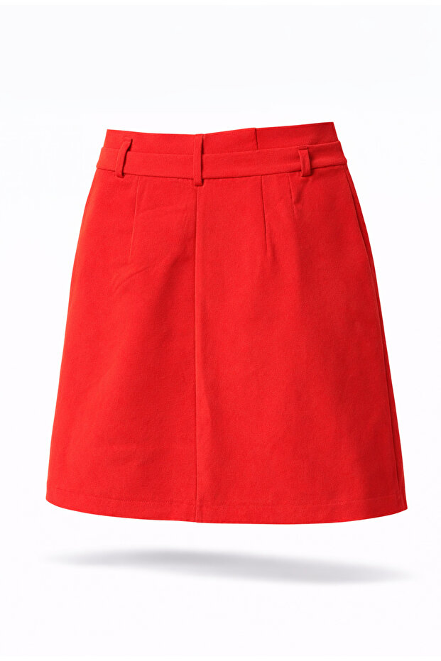 Kadın Kırmızı Etek - 3