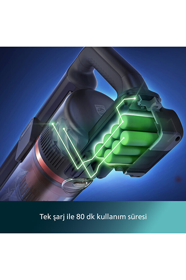 7000 Serisi Aqua 25.2 V Kablosuz Dik Süpürge, PowerCyclone 12, 80 dk'ya Kadar Şarj, XC7057/01 - 8