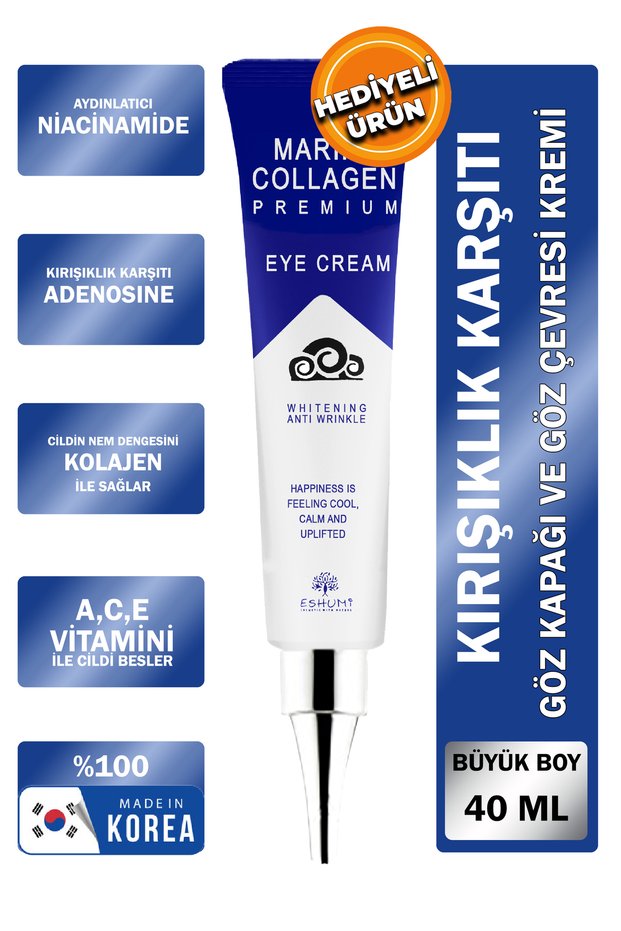 Eye Contour and Eyelid Wrinkle Cream with Korean Pure Collagen and Niacinamide