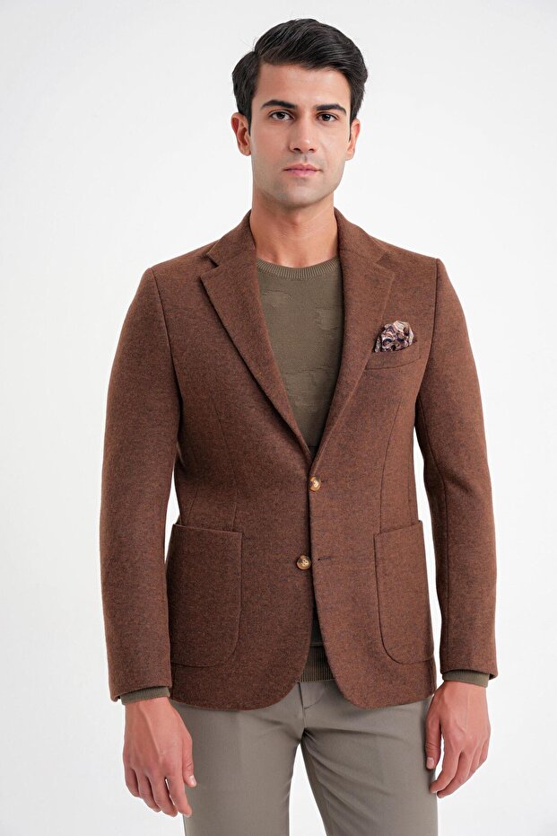 C 717 CEKET Regular Fit TÜTÜN - 4