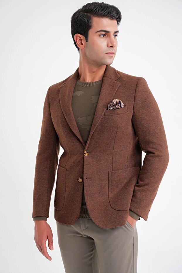 C 717 CEKET Regular Fit TÜTÜN - 5