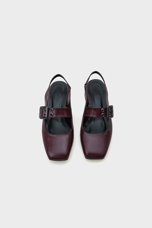 Dámské boty Sena se středním podpatkem Mary Jane s přezkou - 4