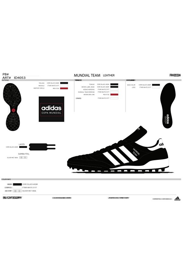 Mundial Team Men's Black Astroturf Field Shoes ( 019228 )