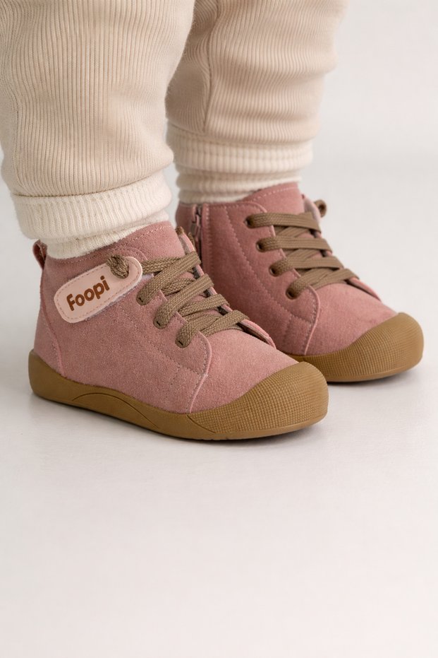 Podivo Girls' Zippered and Elastic Orthopedic Children's Boots Powder 19-30
