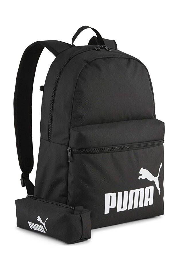 Phase BackPack Set 091191 Kalemlikli Çanta Unisex Sırt Çantası SİYAH-BEYAZ - 1