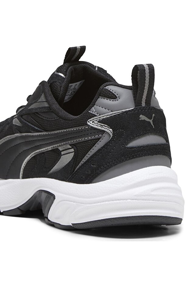 Milenio Tech Suede 393489 Unisex Koşu Ayakkabısı SİYAH-BEYAZ - 7