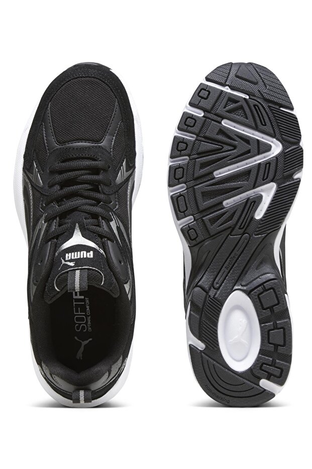 Milenio Tech Suede 393489 Unisex Koşu Ayakkabısı SİYAH-BEYAZ - 8