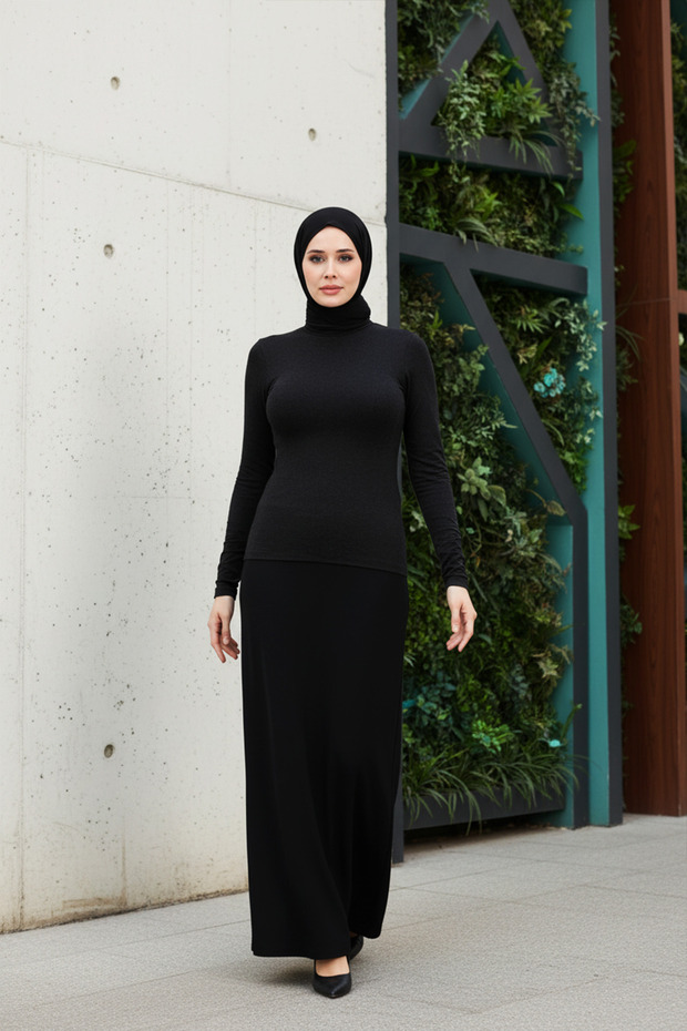 Women's Finger Detailed High Neck Bodysuit