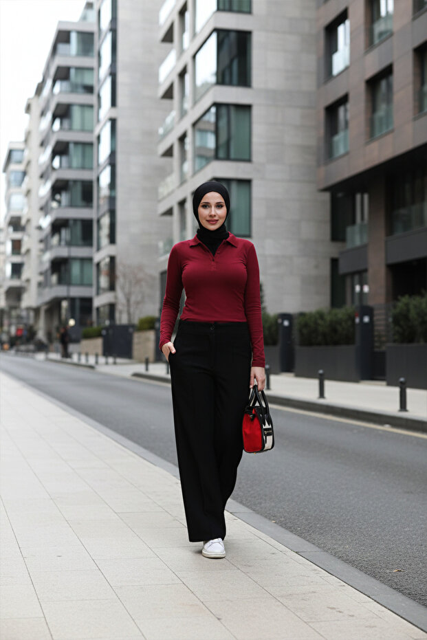 Polo Neck Lycra T-Shirt