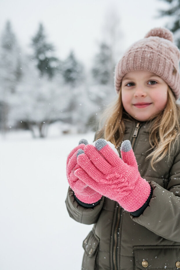 Kız Çocuk eldiven 4-8 yaş - 1