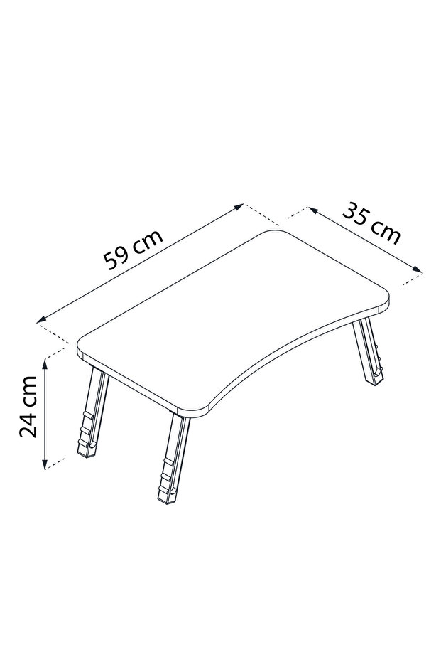 Laptop Stand Portable Breakfast Table Folding Study Table Atlantic Pine - 6