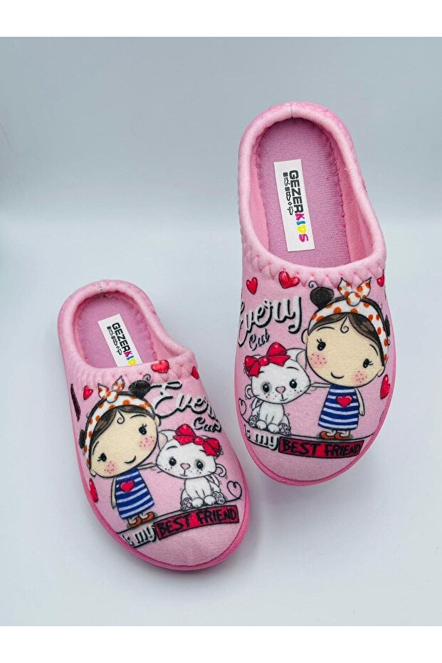 Cat Patterned Winter House Slippers - 2