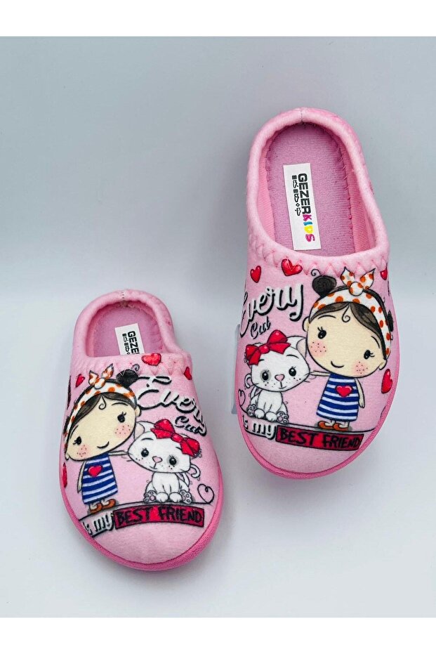 Cat Patterned Winter House Slippers - 1