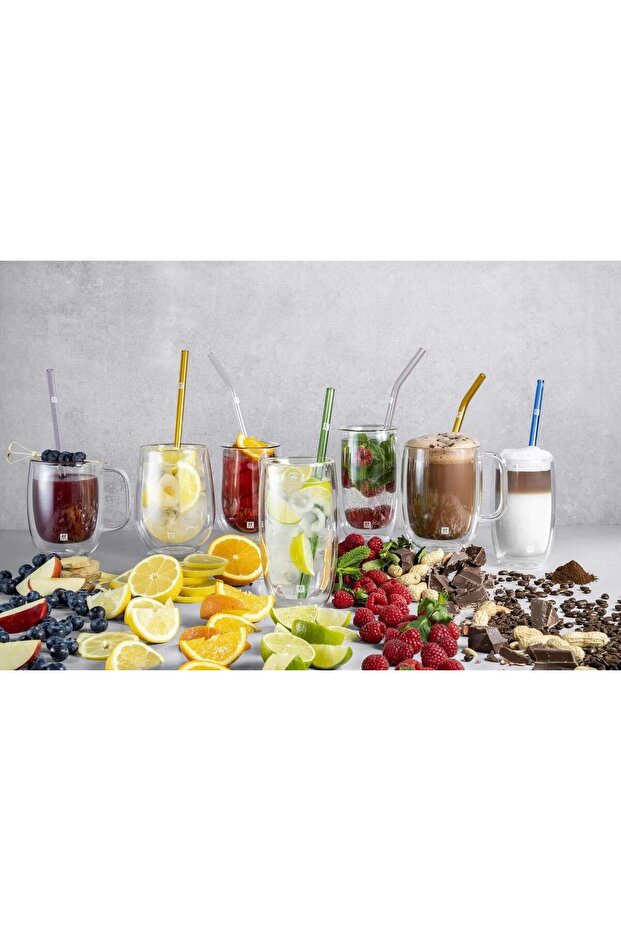 Çift Camlı 2'Li Meyvesuyu Bardağı Seti - 296 ML - 4