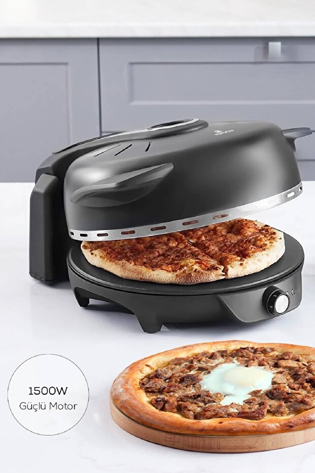 Gastro 10 in 1 Pizza Lahmacun ve Tandır Ekmeği Makinesi Biodiamond Matte Black - 7