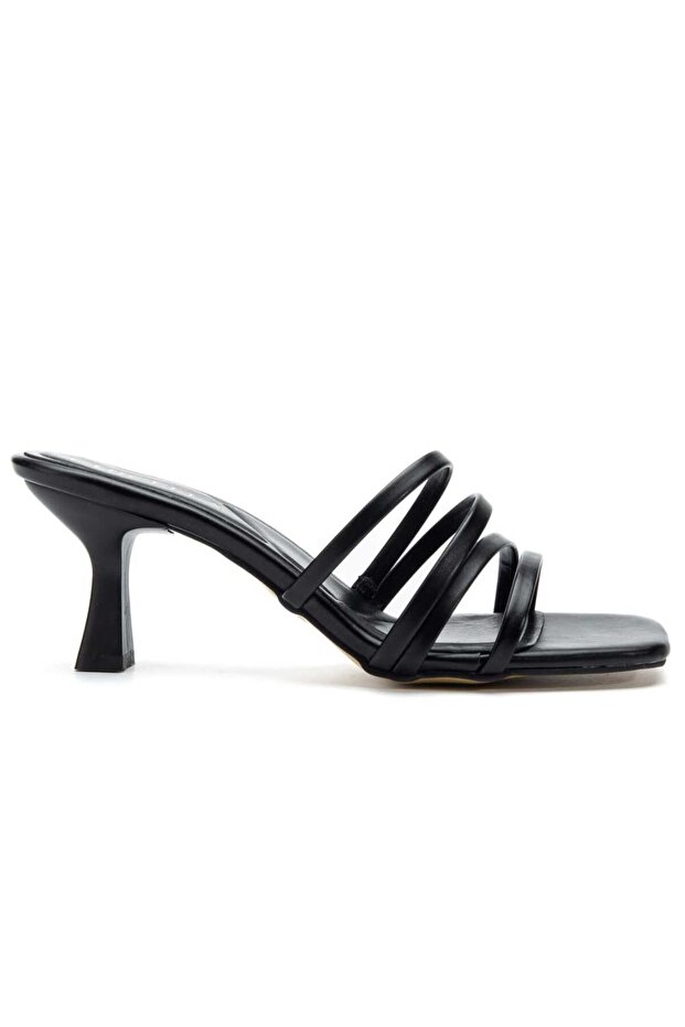 Jolie Black Women's Short Heeled Slippers