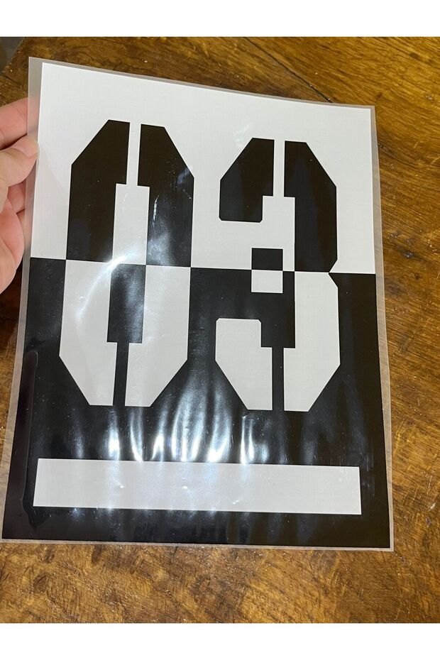 Iron-On Design Number Transfer Printing Arma 26X19 cm