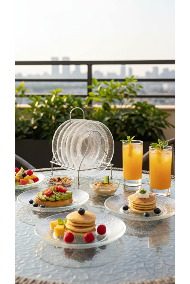 طقم أطباق تقديم حلويات ومكسرات متعددالاستخدامات - 4